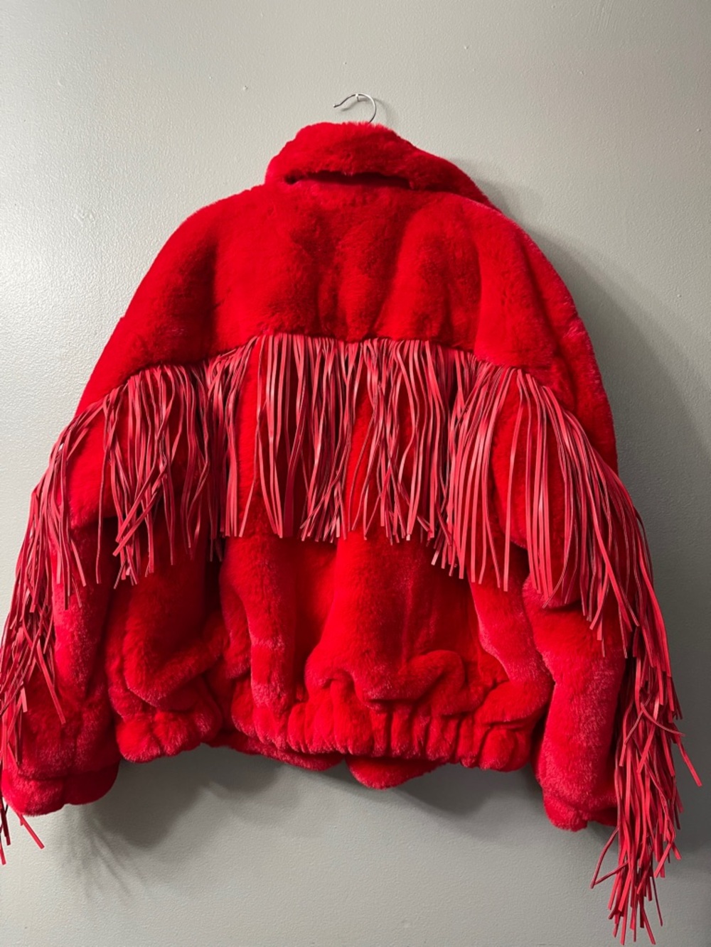 AKIRA Label Time To Shine Fringe Faux Fur Coat is made from a plush faux fur - Picture 6 of 8